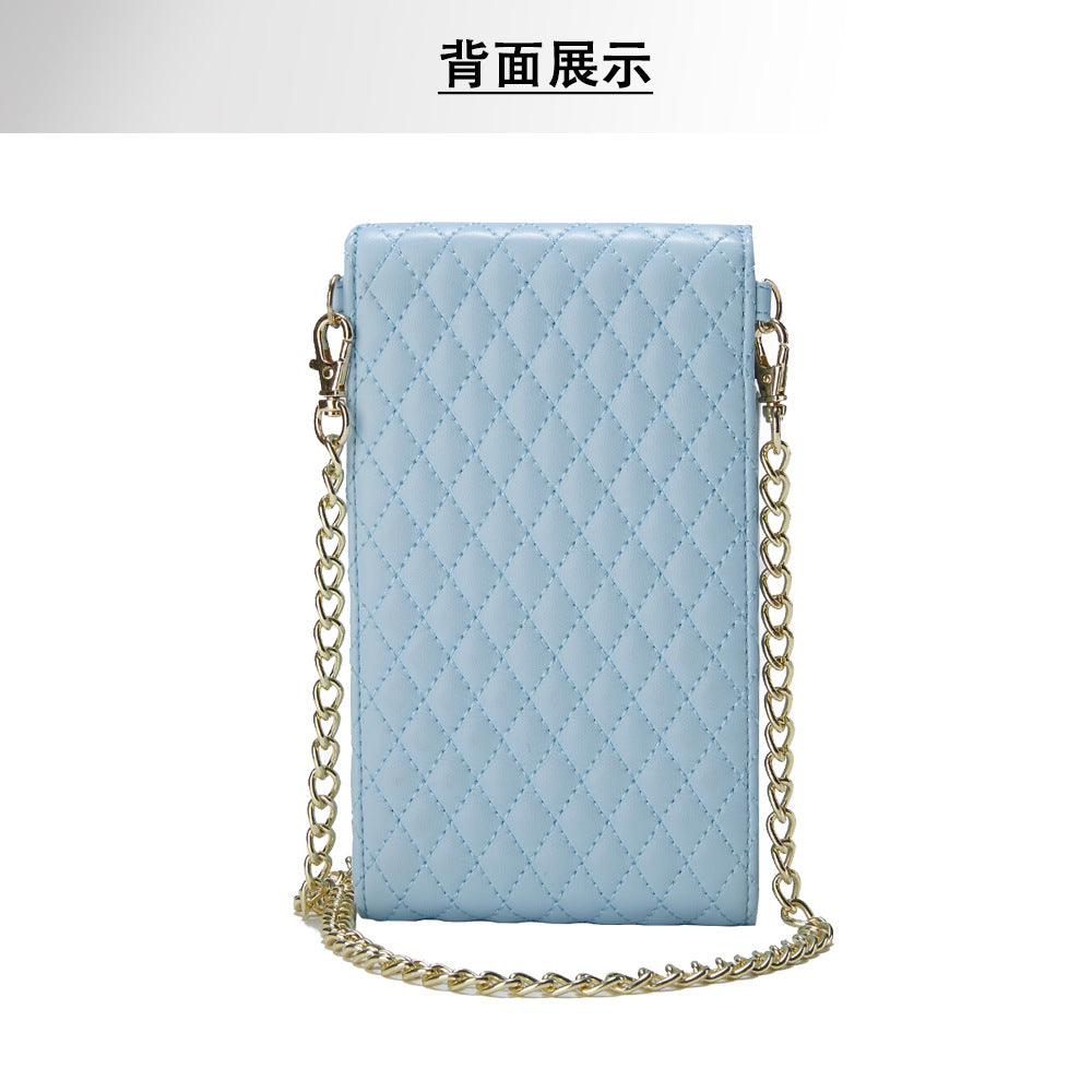 Factory direct niche design mobile phone bag messenger bag women's fashion shoulder small square bag mini mobile phone bag small fragrant style