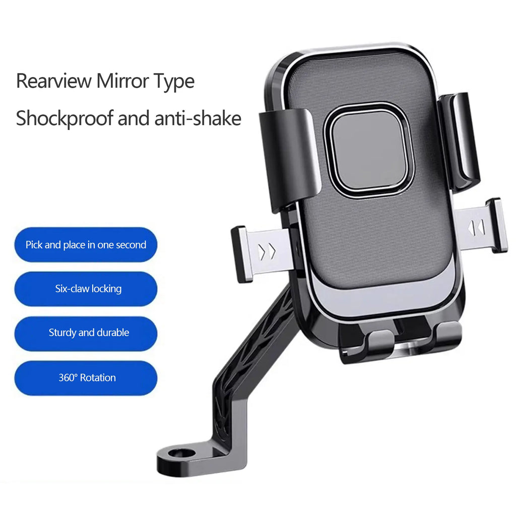 Motorcycle, electric bike, mobile phone holder, battery bike, scooter, car mounted stable and shockproof mobile phone holder