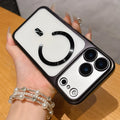For Magsafe Magnetic Wireless Charging Matte Translucent Plating Hard PC Phone Case For iPhone 17 Pro Max Air Bumper Back Cover