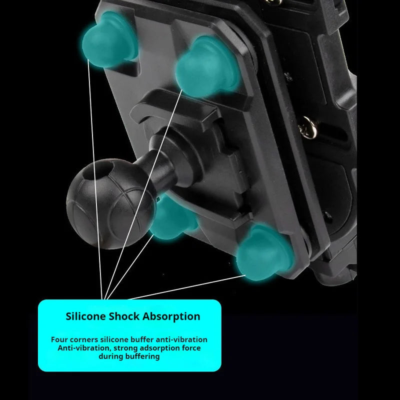 Motorcycle shock-absorbing shock-proof mobile phone holder electric vehicle riding smart phone with shock absorber shock-proof
