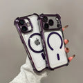 Plating Shockproof Clear For Magsafe Magnetic Phone Case For iPhone 17 Air 16 15 14 13 12 11 Pro Max Camera Glass Protect Cover