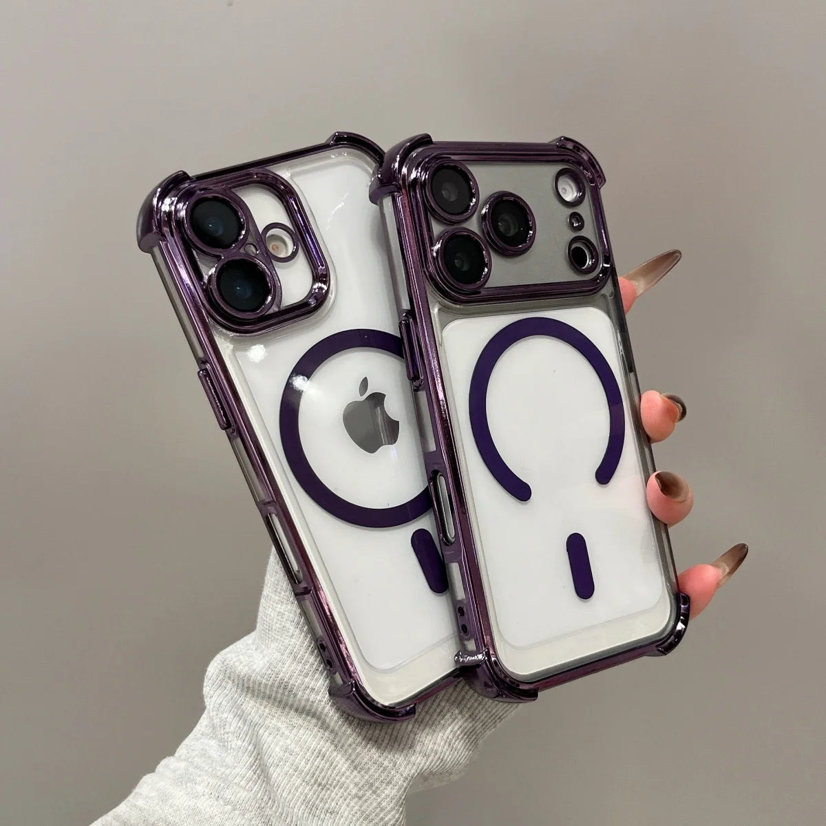 Plating Shockproof Clear For Magsafe Magnetic Phone Case For iPhone 17 Air 16 15 14 13 12 11 Pro Max Camera Glass Protect Cover