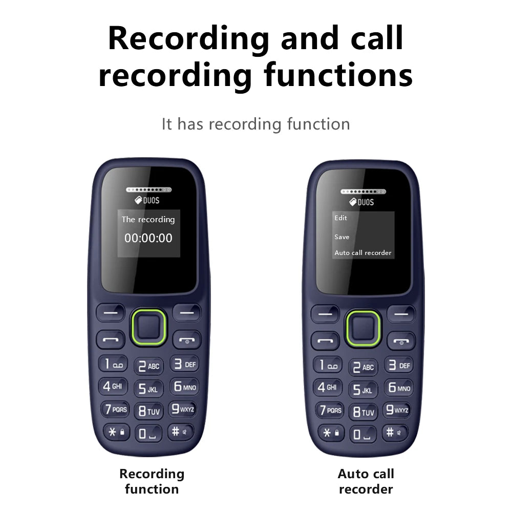 SERVO BM310 Super Mini Mobile Phone 2G GSM Dual SIM Bluetooth Dialer Call Recording Magic Voice Smaller Button Backup Cellphones
