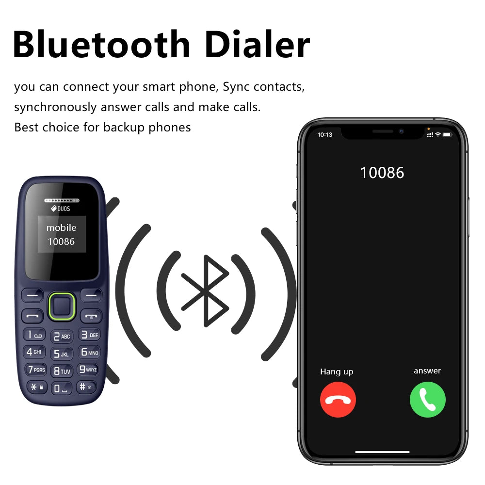 SERVO BM310 Super Mini Mobile Phone 2G GSM Dual SIM Bluetooth Dialer Call Recording Magic Voice Smaller Button Backup Cellphones