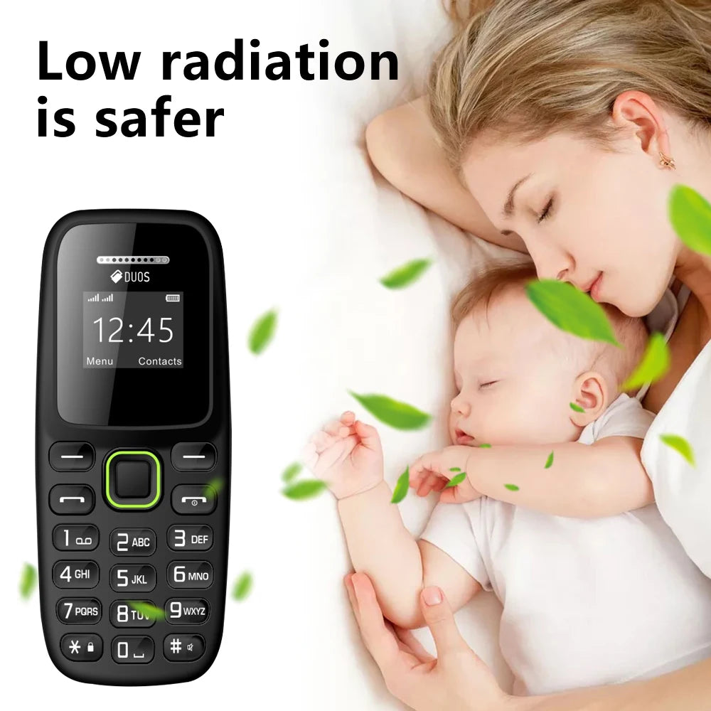 Button Mini Mobile Phone Bluetooth Earphone Dual SIM Cards Low Radiation Pocket Telephone Recording Alarm Backup Phone for Sport