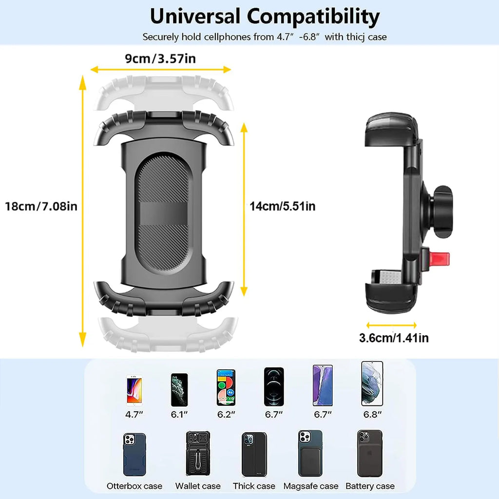 ApexRide Rotatable Mountain Bike & Moto Phone Mount