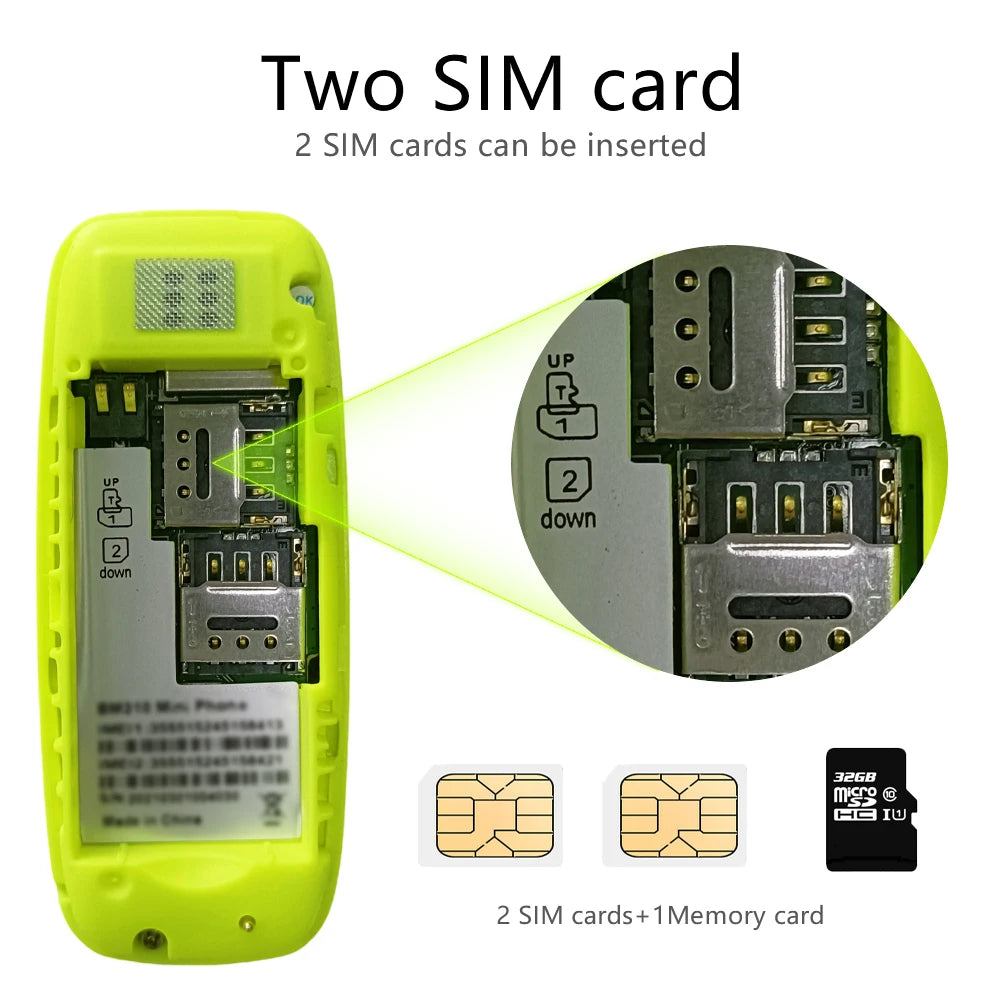 SERVO BM310 Super Mini Mobile Phone 2G GSM Dual SIM Bluetooth Dialer Call Recording Magic Voice Smaller Button Backup Cellphones