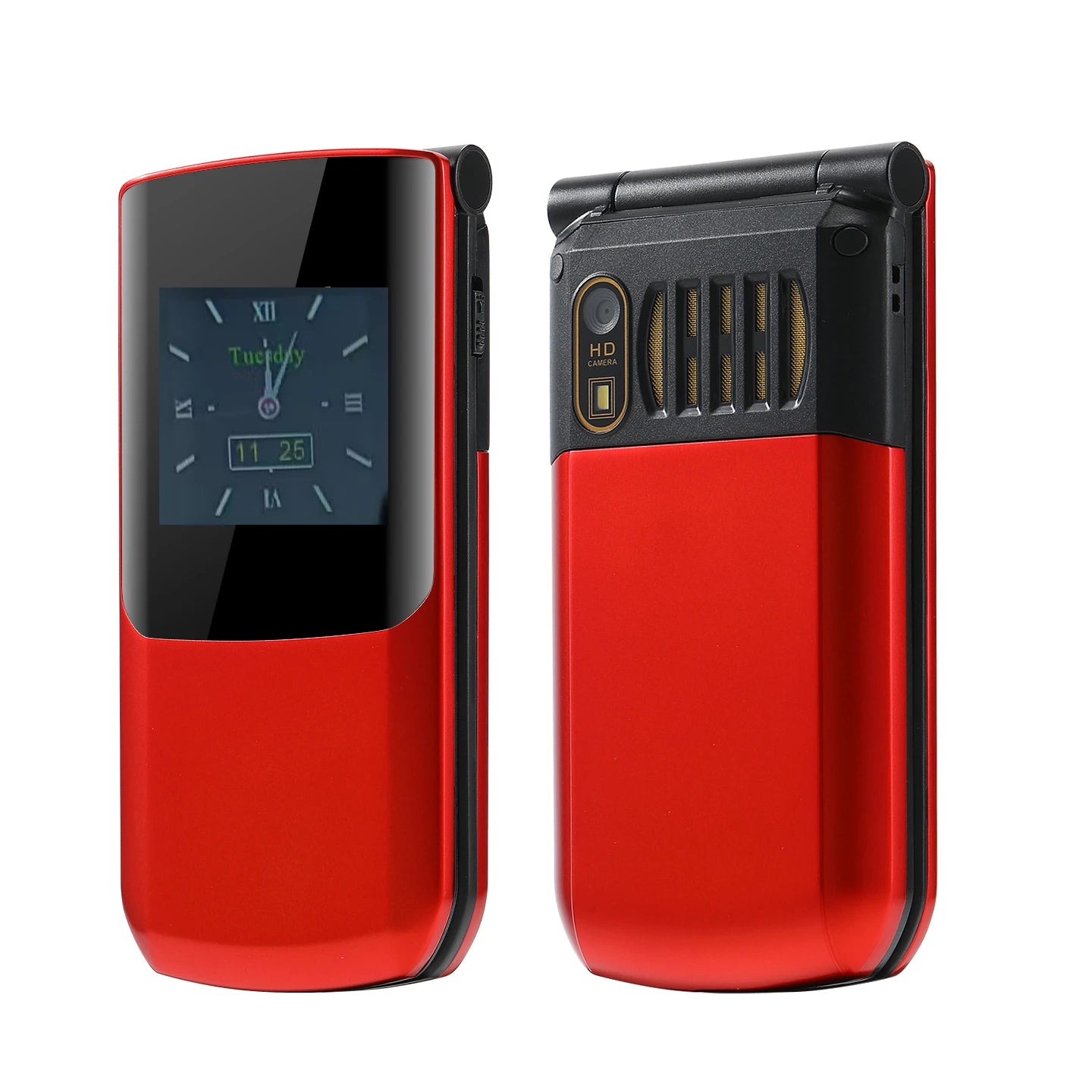 Classic Cover Cell Phones Anti-smartphone Large Two Display Long Standby Big Battery SOS Call Flip Senior 2G Mobile Phones