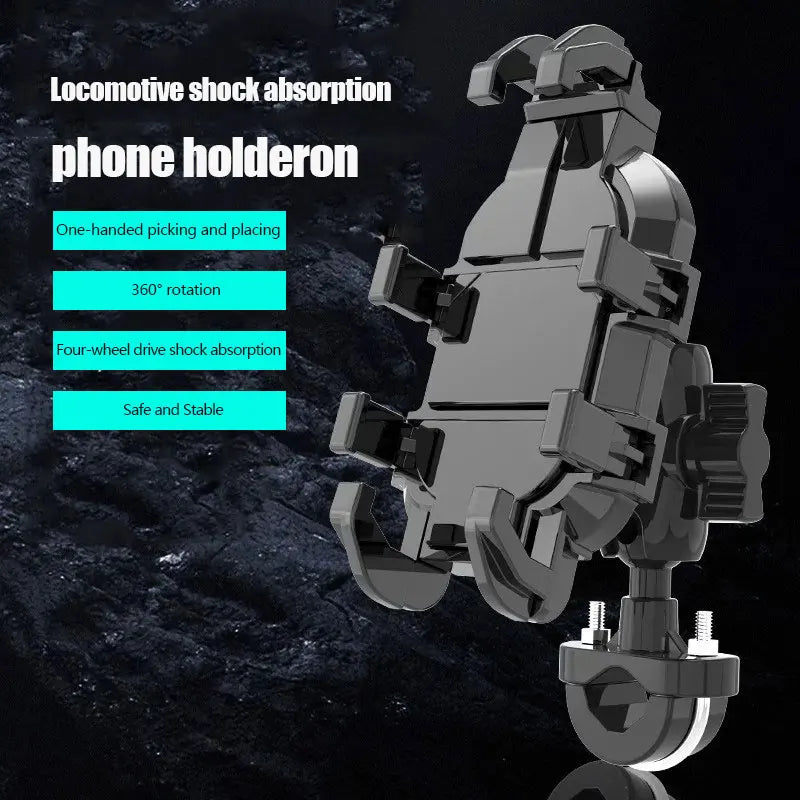 Electric motorcycle mobile phone holder, motorcycle travel riding, shockproof scooter, takeaway navigation stand