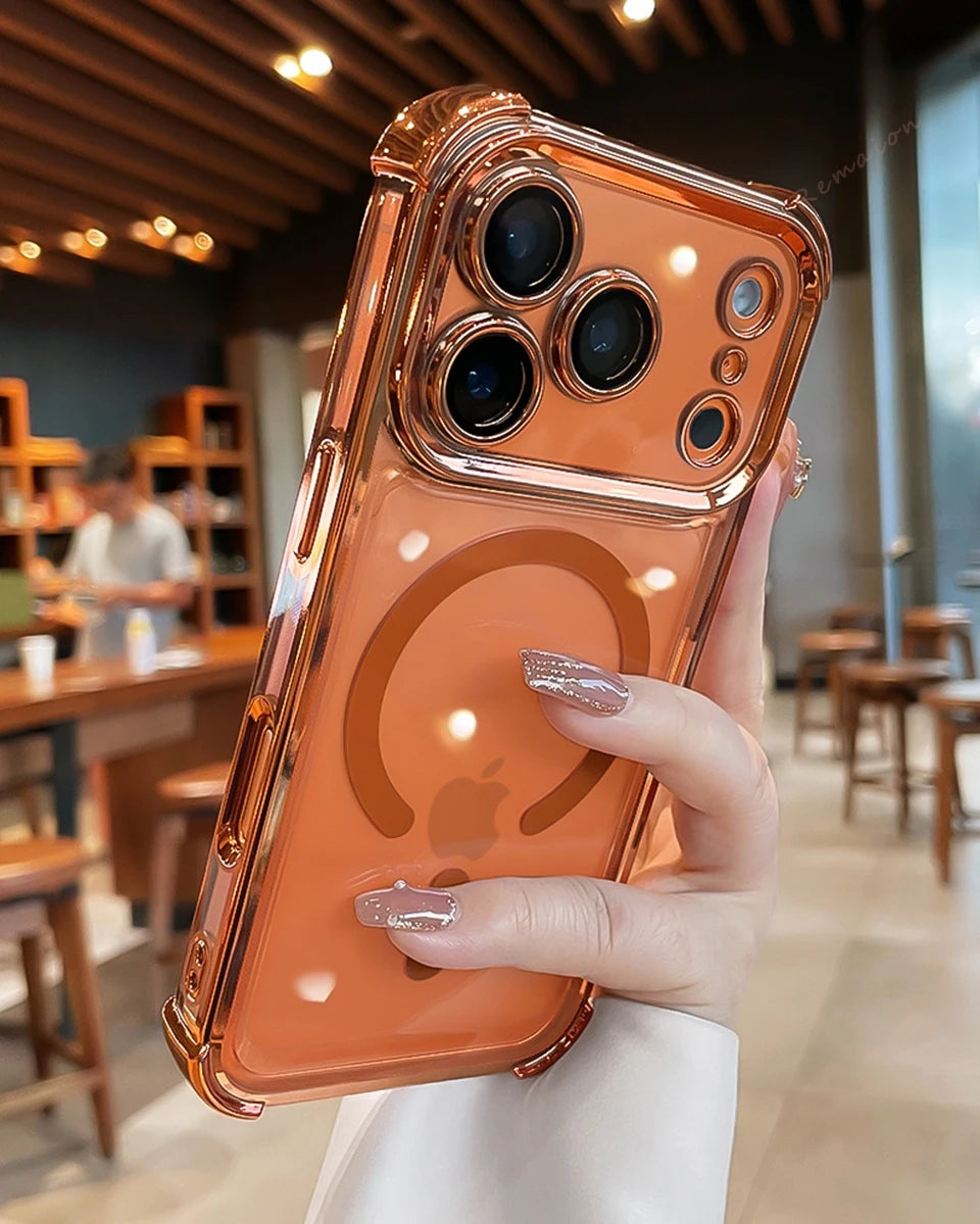Classic Magnetic Phone Case For iPhone 17 Air 15 14 13 12 16 Pro Max 14 15 Plus Magsafe Silicone Soft Shockproof Protector Cover
